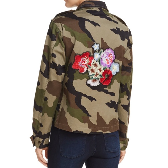 embellished camo jacket